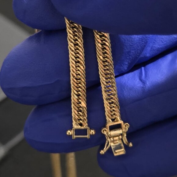 triple lock necklace / gold chain (no pendant) - P2 - Picture 8 of 14